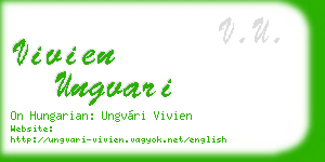 vivien ungvari business card