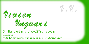 vivien ungvari business card